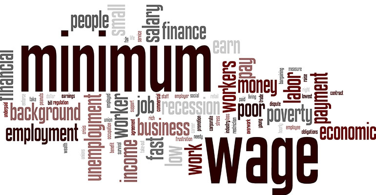 Minimum wage word cloud