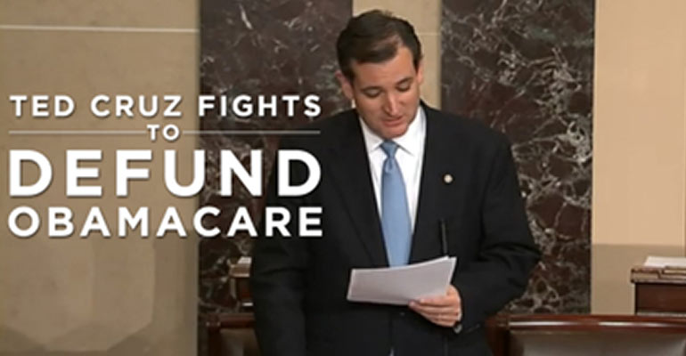 ted cruz speaking about obamacare