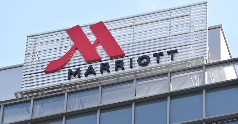 Front of the Marriott Hotel