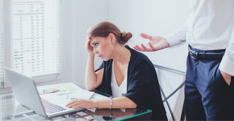 woman experiencing retaliation in the workplace