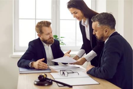 Employee consulting with lawyers after being fired because FMLA was denied