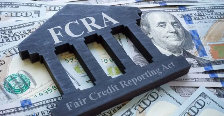 FCRA compliance document on desk